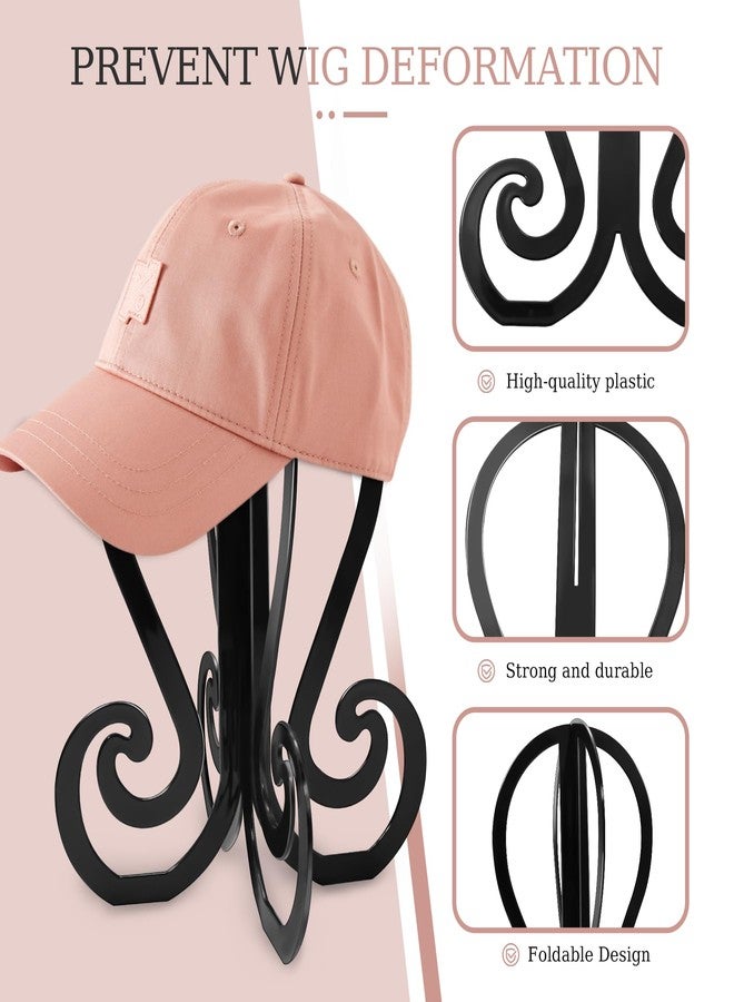 Philbinden 2 Pack Wig Head Stand Portable Collapsible Wig Holder With 4PCS Wig Brush Comb,Travel Wig Holder Comb Set for Women Multiple Wigs - Image 4